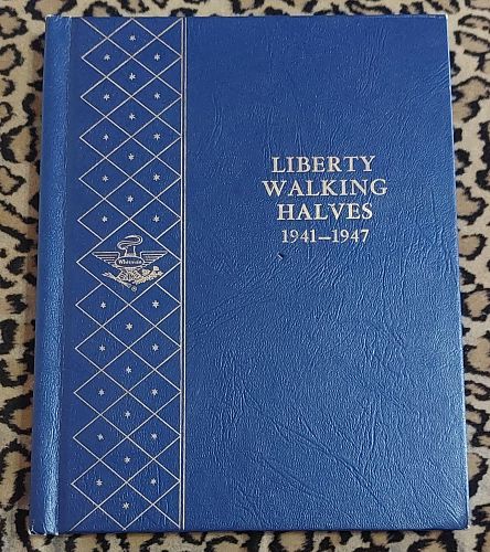 1941-1947 Walking Liberty 20 Coin Silver Half Dollar Short Set 50c in Whitman Album