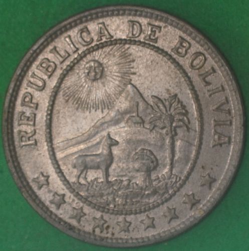 1939 Bolivia 10 Centavos UNC