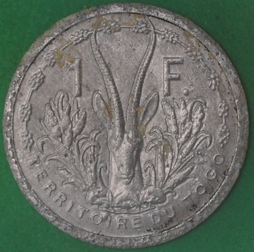 1948 Togo Franc UNC Details Piedfort with Essai