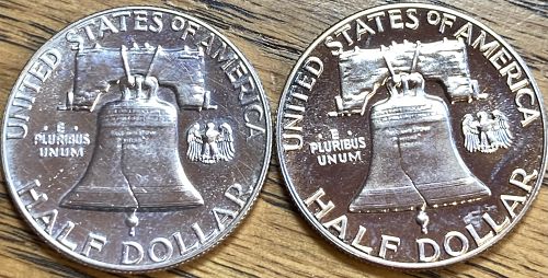 1960 & 1962 Franklin PROOFS 2 coin lot