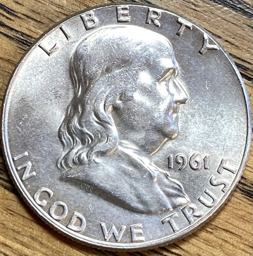 1961 Franklin half in ALMOST UNCIRCULATED condition