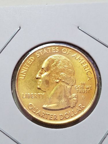 2007 D Washington State Quarter Gold Plated