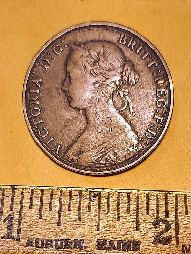 1862 Great Britain 1/2 Penny KM 748.2  Freeman/Dracott Reverse G + Strikethru