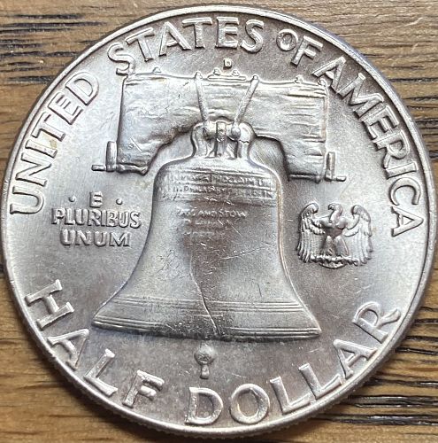 1962D Franklin half In MINT STATE condition