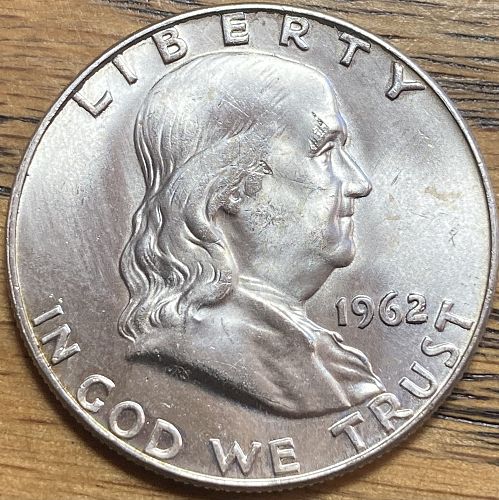 1962D Franklin half In MINT STATE condition