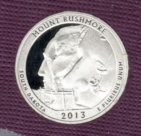 2013 S Mount Rushmore America The Beautiful Quarters: Silver Proof *-#04-014