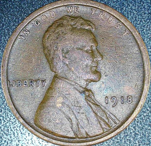 1918 P Lincoln Wheat Cent VF