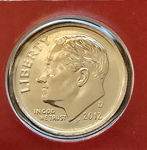 2012-D Roosevelt Dime - BU in Original Mint Cello (I30)