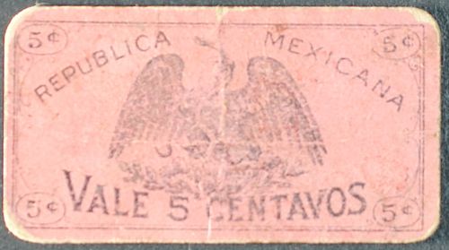 Mexico M1247/S682a 5 Centavos Fine