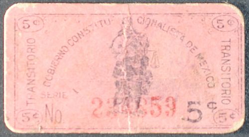 Mexico M1247/S682a 5 Centavos Fine