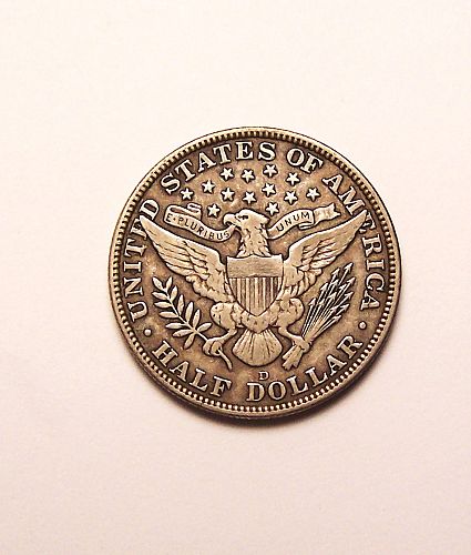 1915-D  BARBER  HALF  DOLLAR  >> VF30 <<