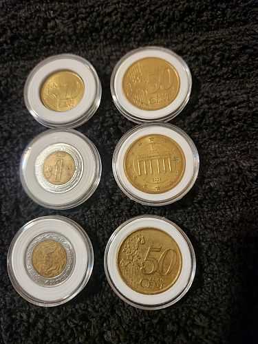 EXCELLENT BUY!! 6 FOREIGN COINS FOR ONE MONEY. (LOT 2)