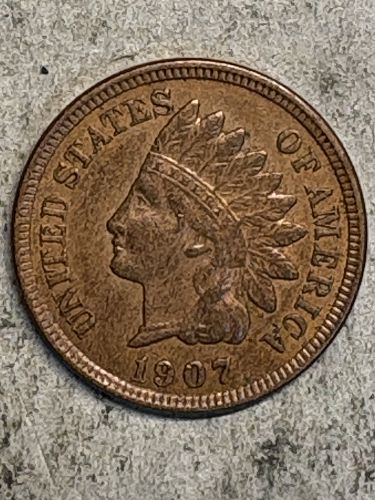 1907 Indian Head Cent MS61 BN