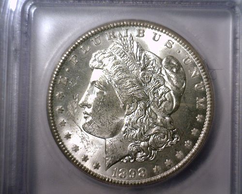 1898  O SILVER MORGAN DOLLAR  ICG MS-63    NICE LOOKING COIN!!