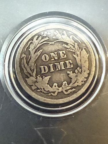 1911 Barber Dime 10 Cents 90% Silver Coin