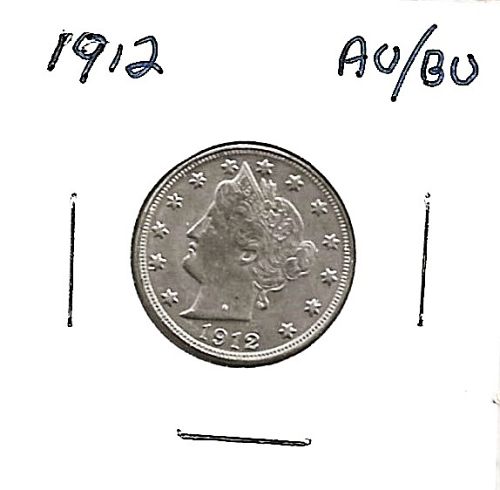 1912  Liberty Nickel***AU***