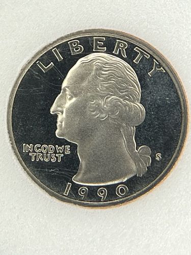 1990-S GEC PR70 DCAM - Washington Quarter