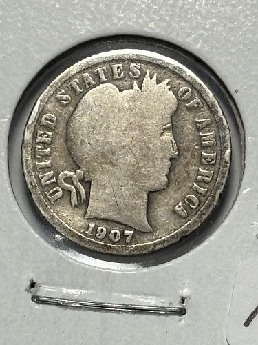 1907 S Barber Dimes