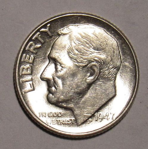 1947 P Roosevelt Dime, BU
