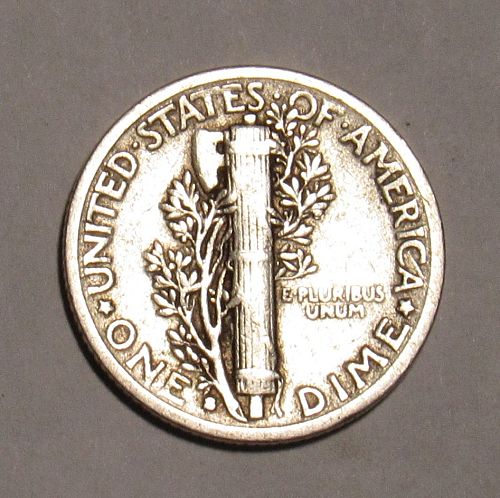 1941 S Mercury Dime in circulated condition