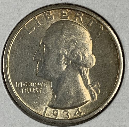 1934 Washington Quarter, MS60+ (8576)