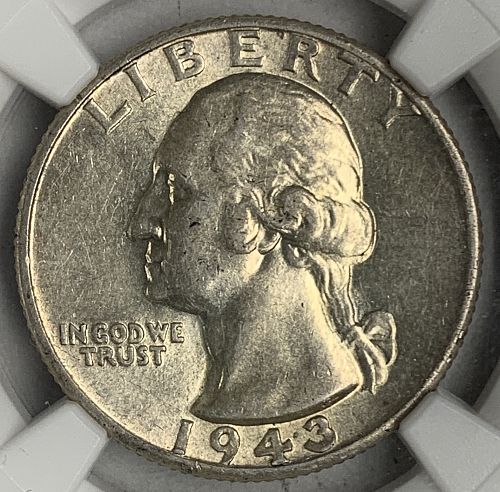1943-D DDO Washington Quarter, AU55 NGC (8628)