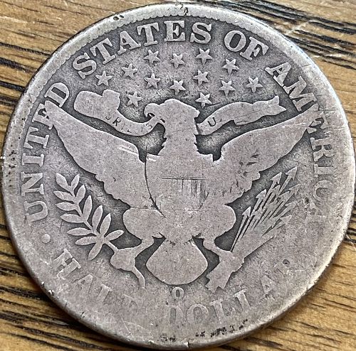1900O barber half dollar in ALMOST GOOD condition