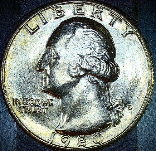 1980 D Washington Quarter BU or Better