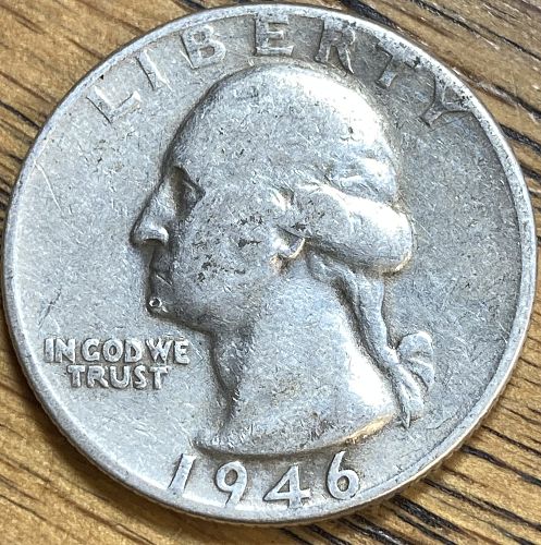 1946 Washington quarter in FINE condition