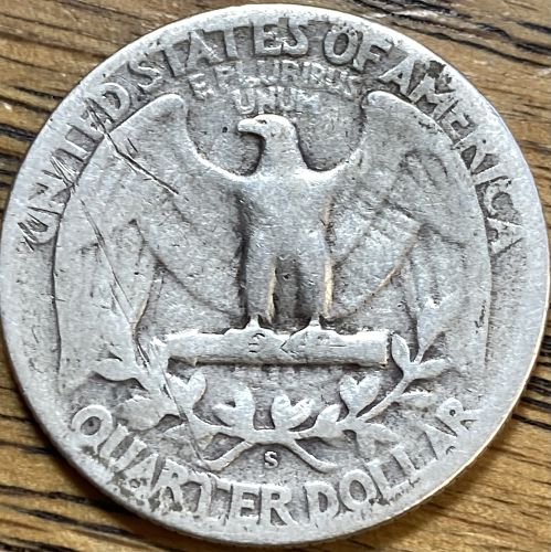1945S Washington quarter in GOOD condition