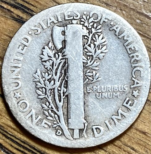 1936D mercury dime in GOOD condition