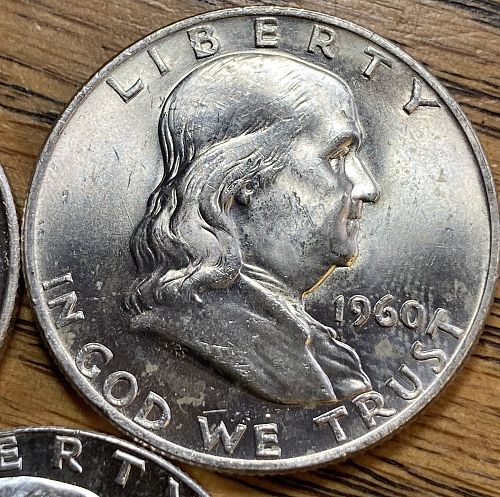 1960P&D and 1963D Franklin halves in MINT STATE condition