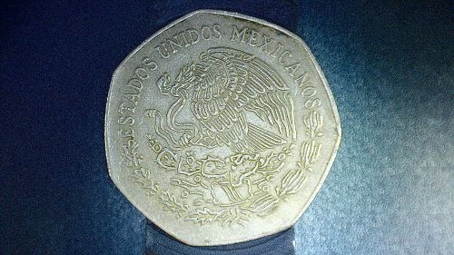 1977, Diez Pesos, 7 Sided, Copper Coin