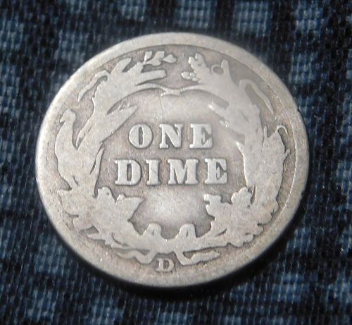 1910 D BARBER DIME,