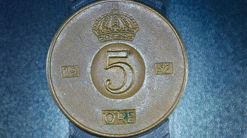 1957 Sweden 5 Ore