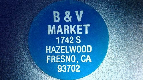 Vintage plastic token coin B & V Market Fresno California