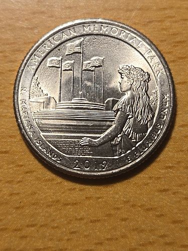 2019 P - National Historical Park - American Memorial Park Quarter