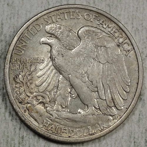 1917-S Reverse Walking Liberty Half Dollar, Extremely Fine+, Discounted   0424-20