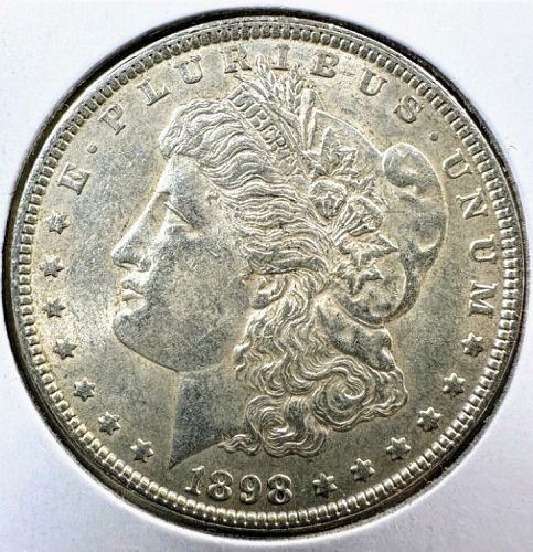 ☆ 1898 Morgan Silver Dollar • .900 Silver • CH AU-UNC