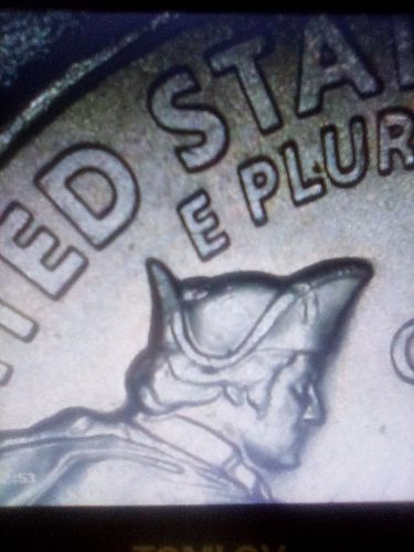 2021P quarter Washington crossing the Delaware die chip on hat