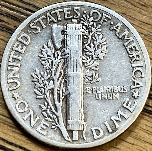 1937 mercury dime in VERY FINE condition