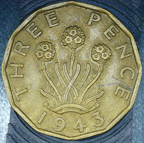 Great Britain, 3 Pence, 1943