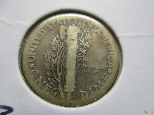 1937-S  Mercury Dime.  Item: 10 M37S-19.