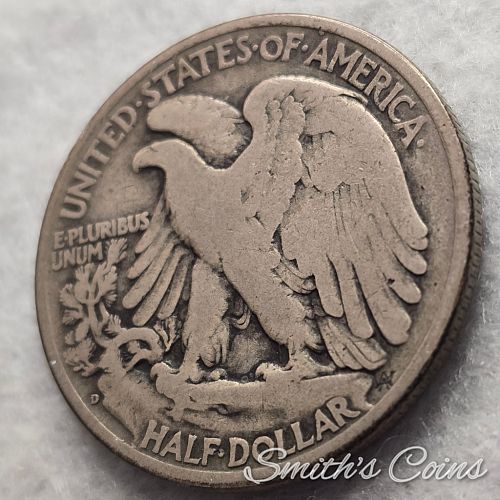 1938 D ~ Walking Liberty Half Dollar ~ VG