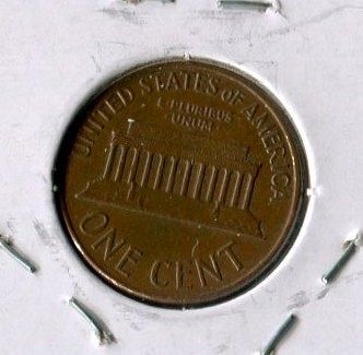 1964 - D  LINCOLN  CENT  -   EXTRA FINE -  2 x 2 Mount