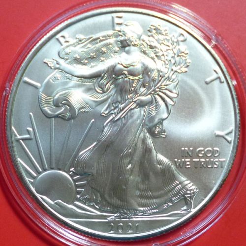 USA United States of America Silver Eagle Dollar 2021 KM# 273 99.9 Silver 1 oz