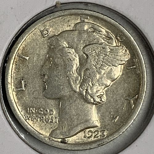 1923 Mercury Head Dime, CH AU (8730)
