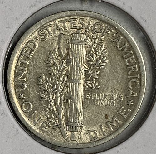 1923 Mercury Head Dime, CH AU (8730)