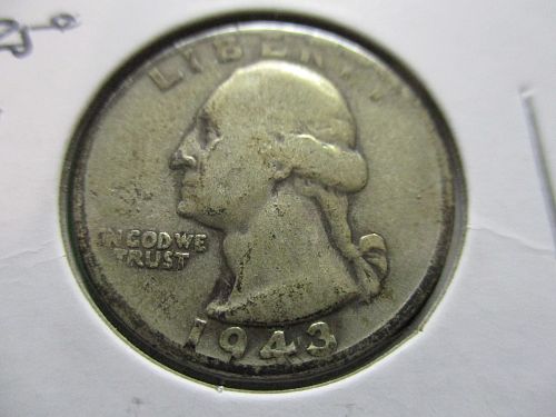1943-S  Washington Quarter.  Item: 25 W43S-14.
