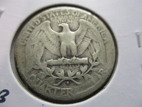 1943-S  Washington Quarter.  Item: 25 W43S-14.